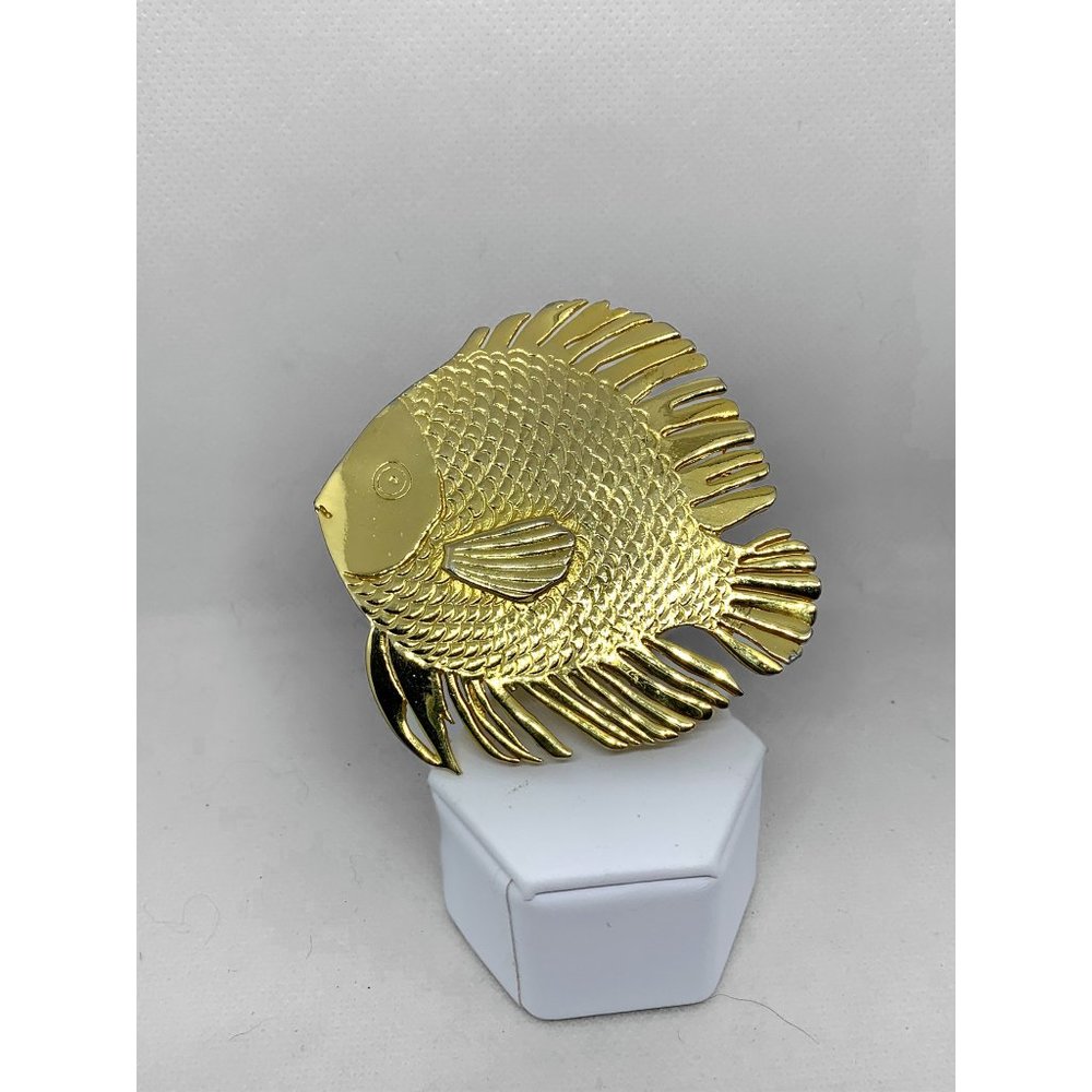 ROBIN KAHN gold fish brooch